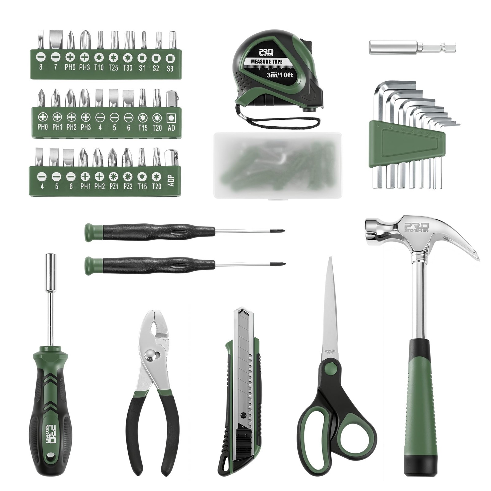 93-Piece Tool Kit, Basic Household Repair Tool Set with Toolbox Storage Case,...