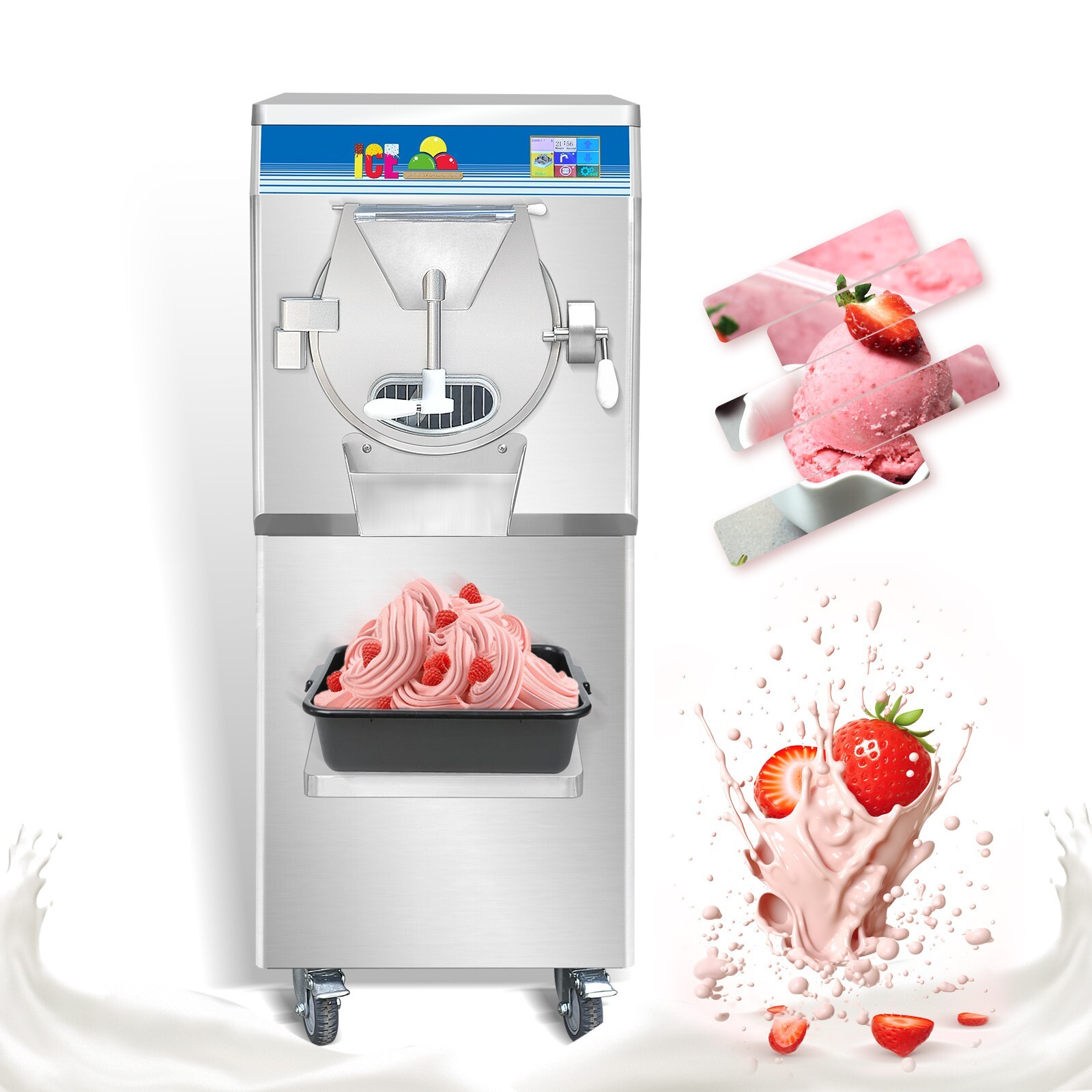 Kolice  Hard serve ice cream machine stainless steel strong door 9-11 gal/hour