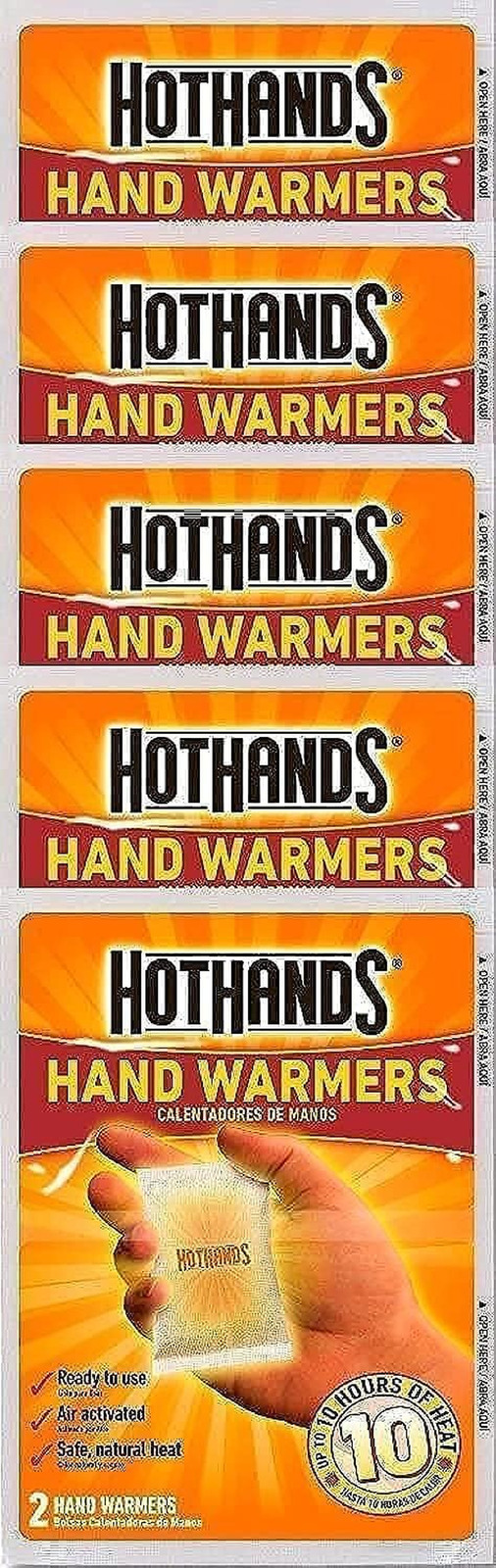 Hand Warmers - 10 Count (5 Packs, 2 Warmers Each)