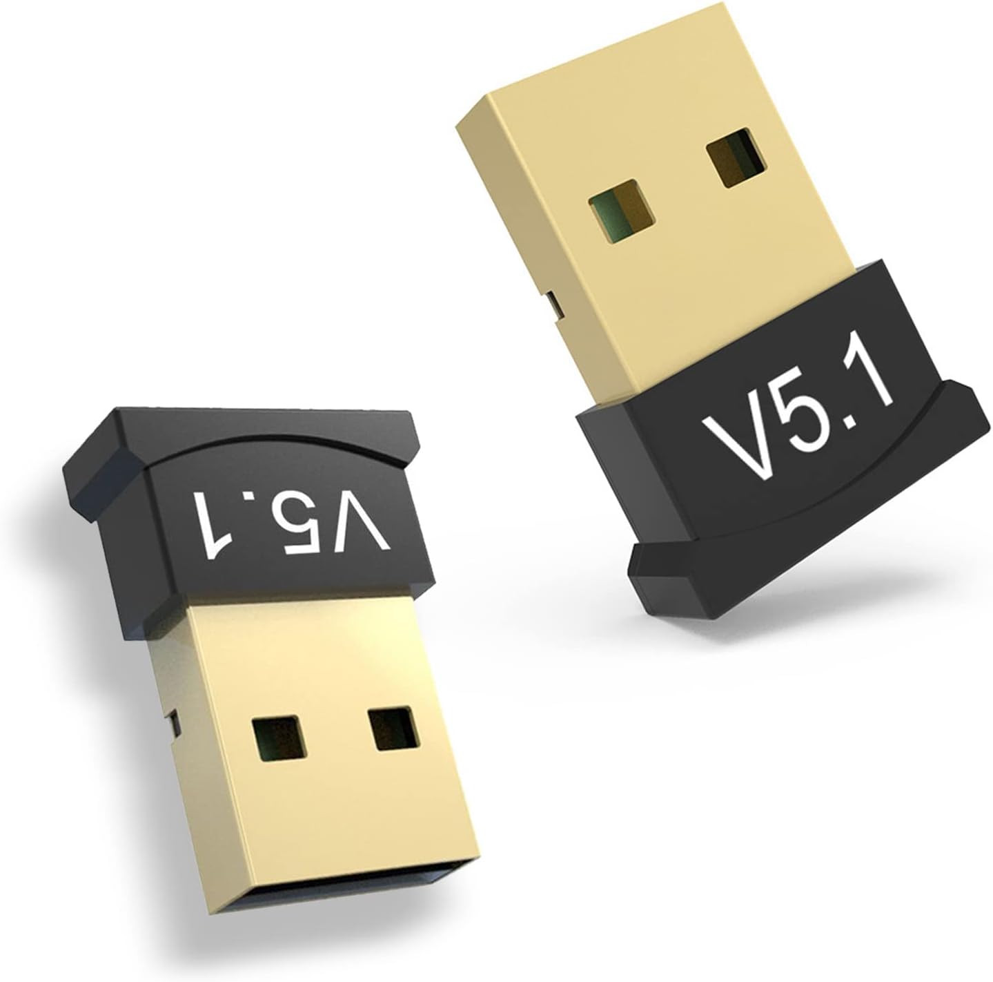2 Pack Bluetooth Adapter for PC, USB Bluetooth Adapter 5.1 EDR, BT Dongle Wirel