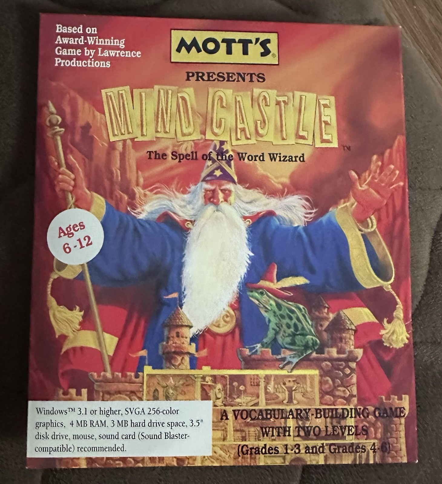 Vintage 1996 Mott’s Mind Castle Word Computer Game Floppy Disc Promotion