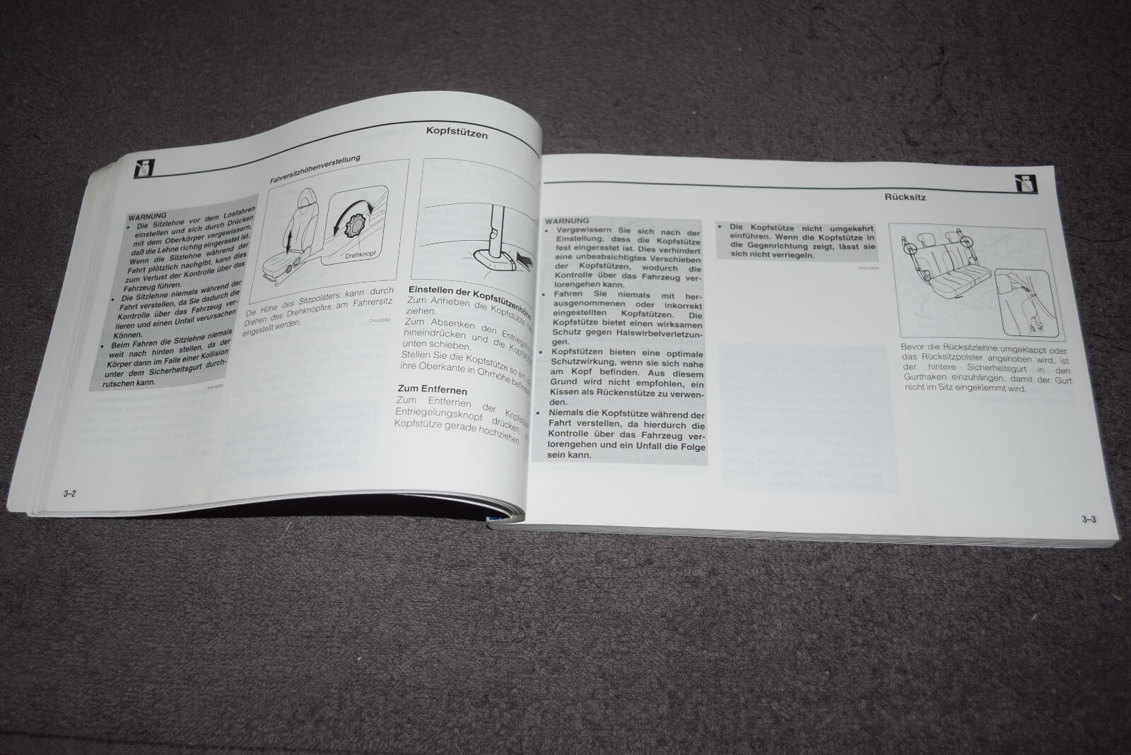 Operating Instructions Manual Board Folder Daihatsu YRV