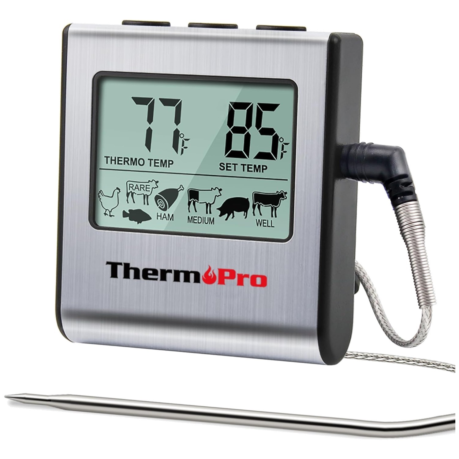Quick-Read Digital Meat Thermometer with 6.5" Probe for Ultimate Cooking Control