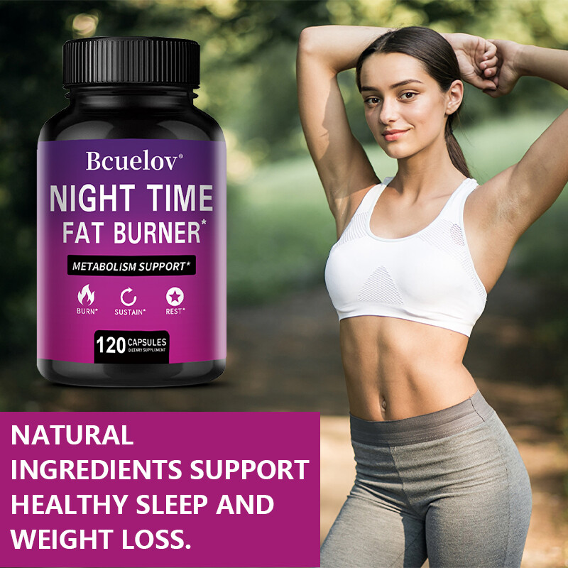 Nighttime Fat-Burning Capsules | Natural Plant Extracts | 120 Capsules