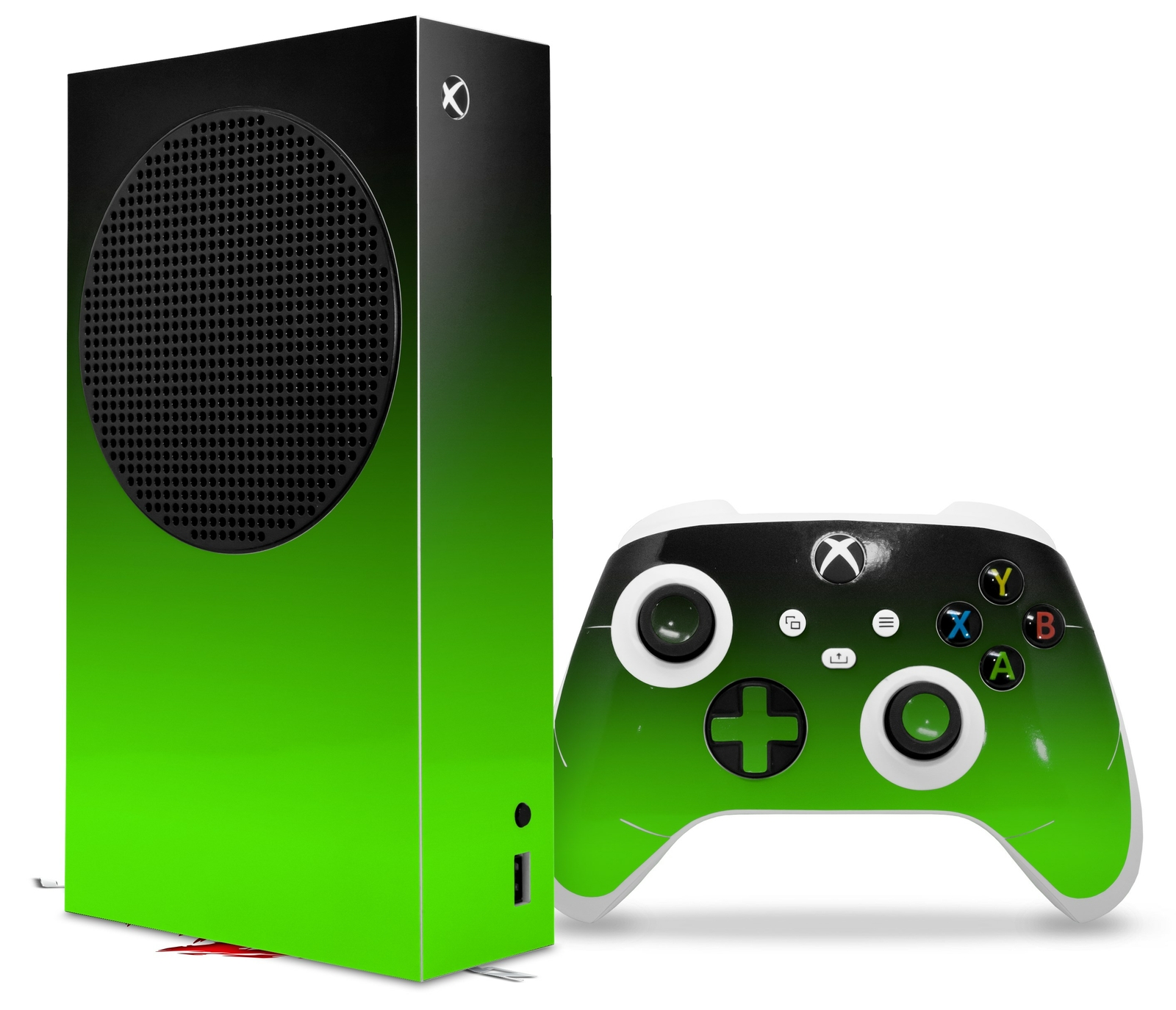 Skins XBOX Series S Console Controller Smooth Fades Green Black