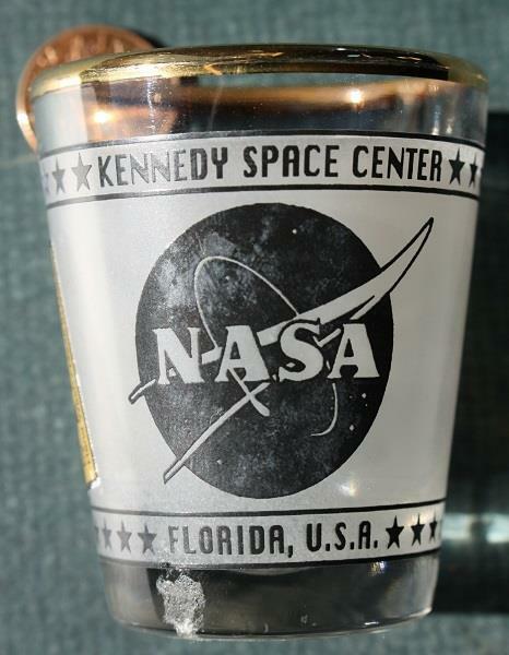 NASA Florida John F Kennedy Space Center Shuttle Shotglass COOL +