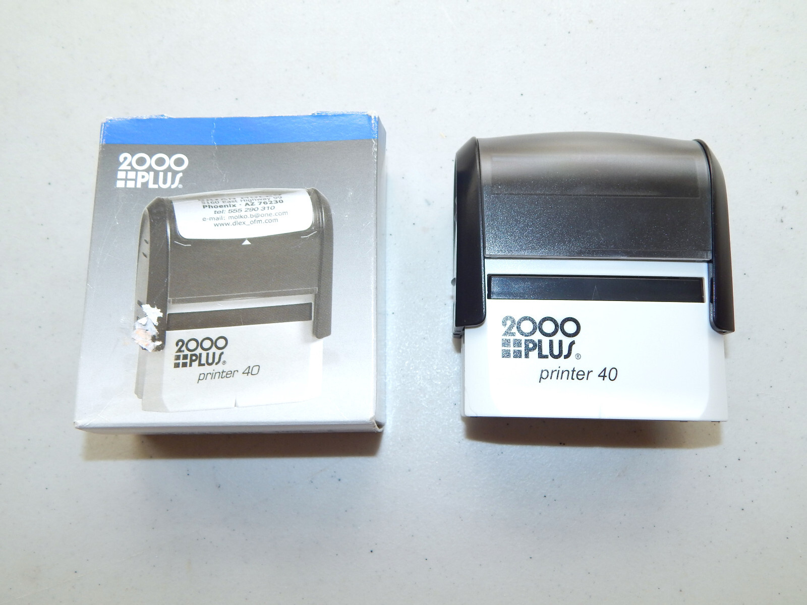 New Open Box 2000 Plus Printer 40 Custom Message Stamp Self-Inking Printer