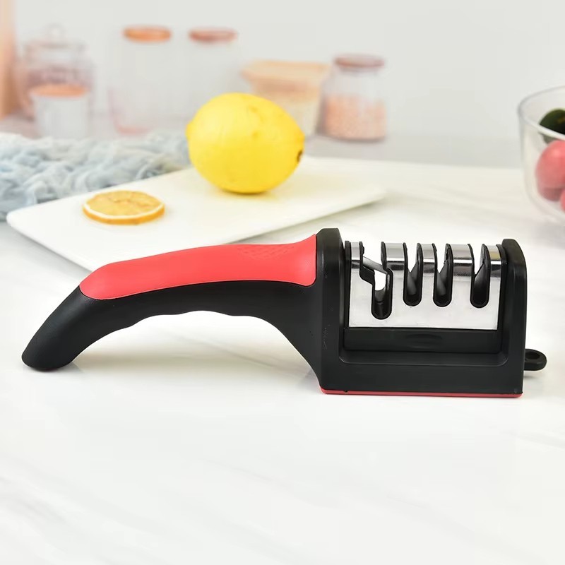 4 Segment Kitchen Knife Sharpener Handheld Multi Purpose Manual Sharpening Tool