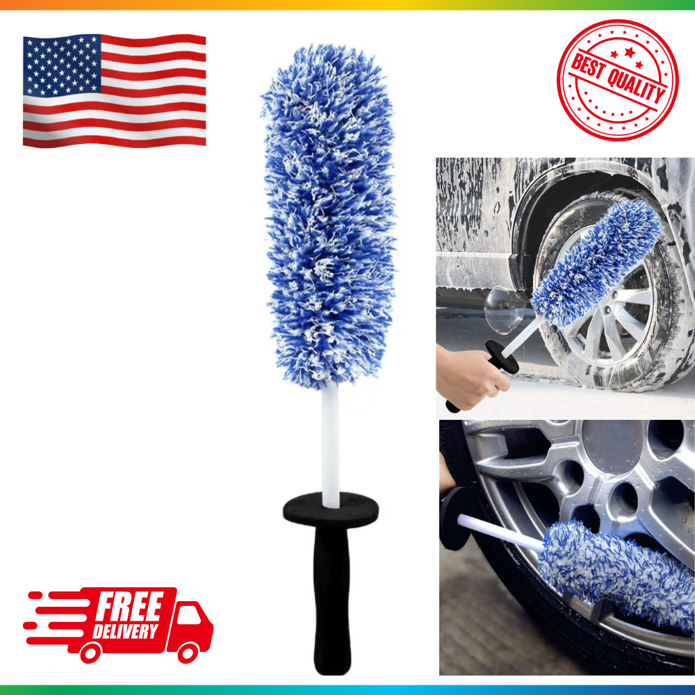 Car Alloy Wheel Cleaning Brush Tool Tire Washing Clean Soft Bristle Cleaner US