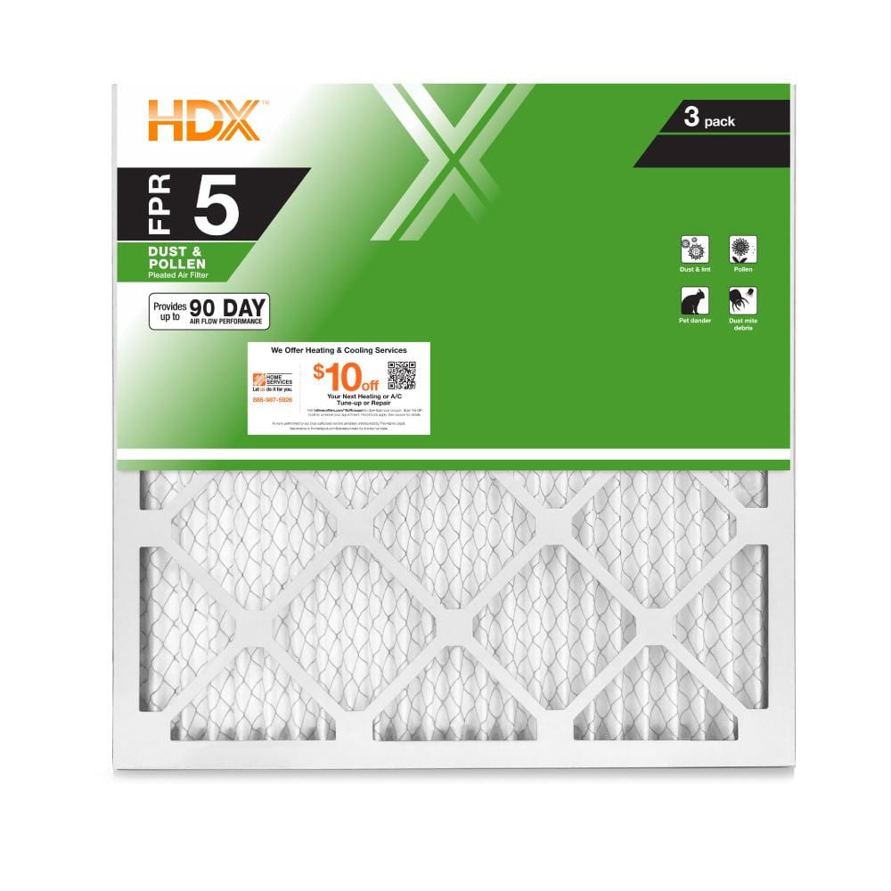 Pleated Air Filters HVAC Vent Furnace 20x20x1 MERV 8 Replacement Filter 3 Pack