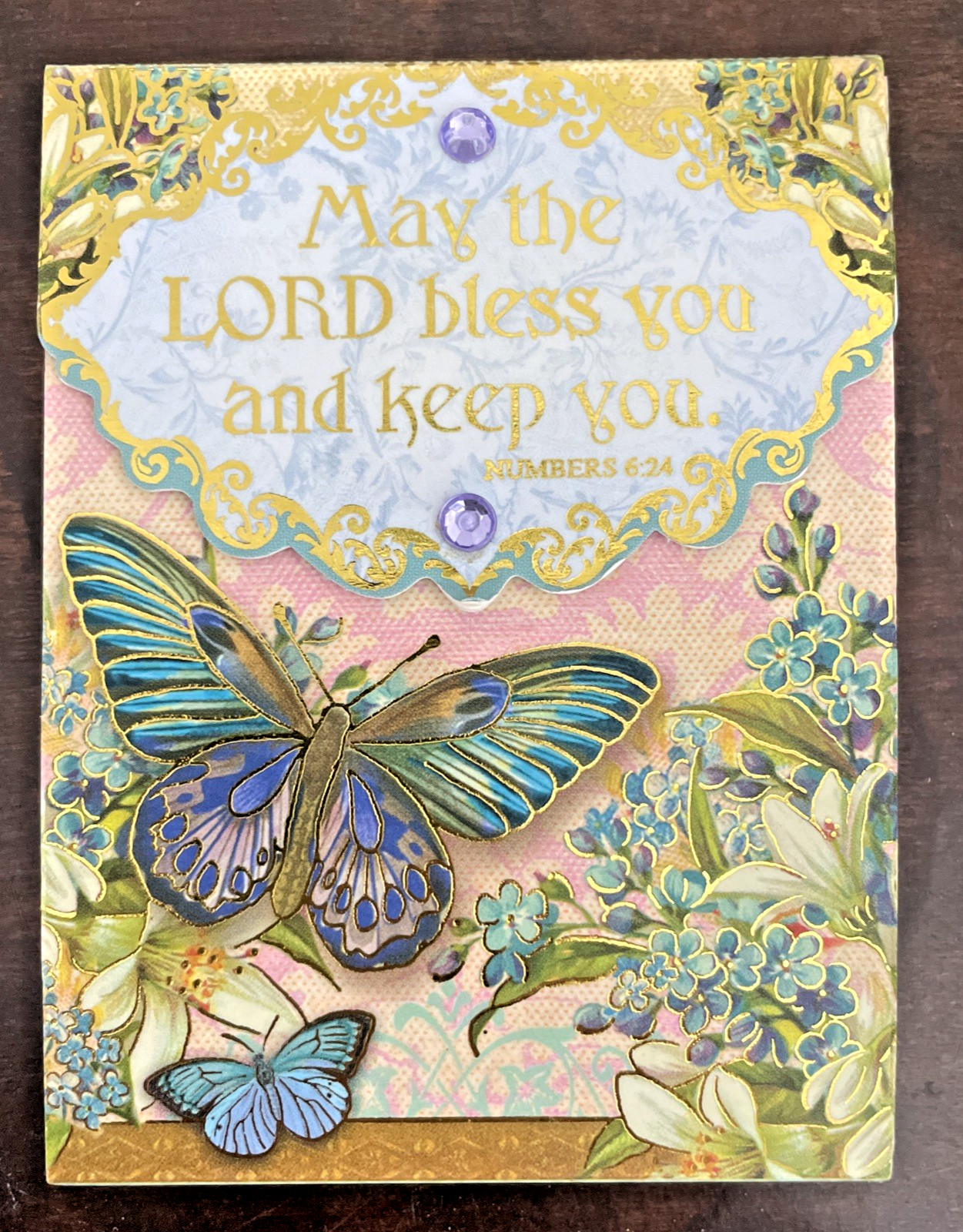 Pooch & Sweetheart Gold Foil  Mini Note Pad  | Pocket | Butterfly Scripture  |