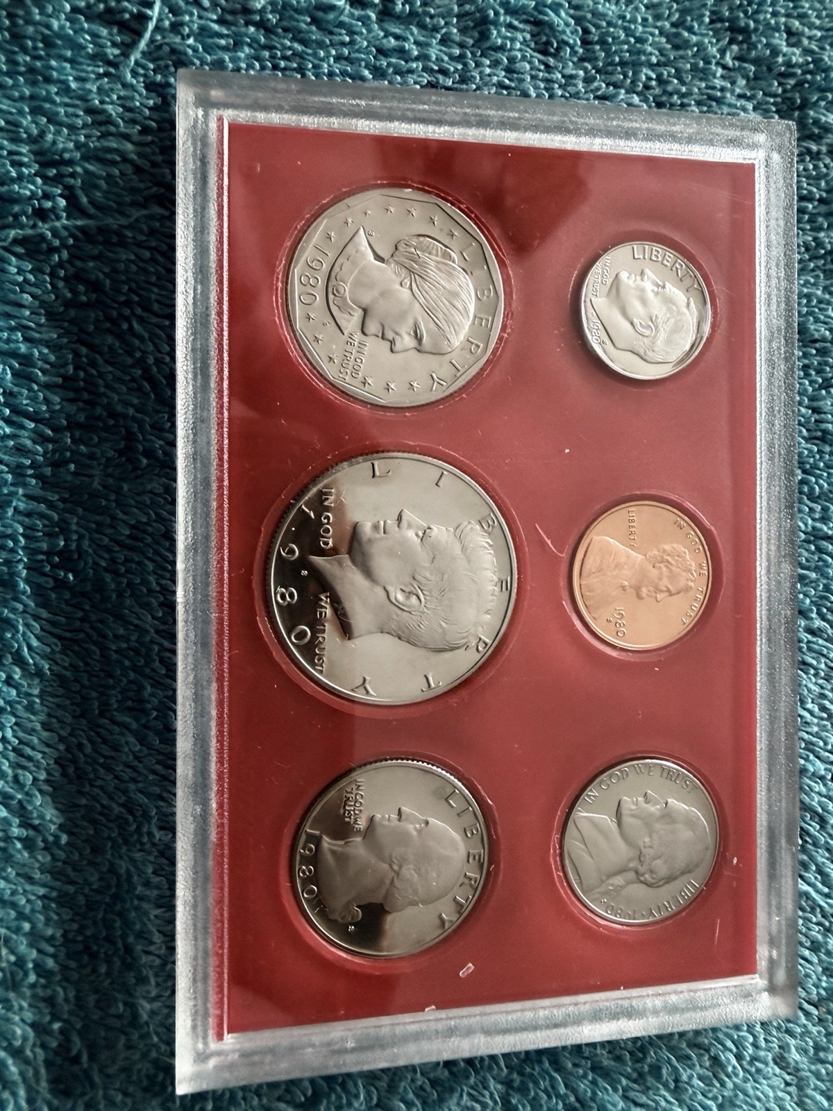 United States Mint 1980 Proof Set San Francisco Multiple Denominations