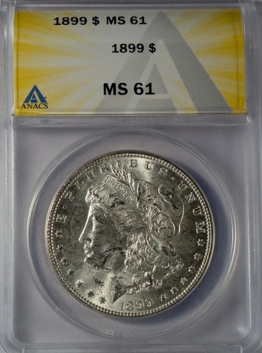 1899 Morgan Silver Dollar ANACS MS-61