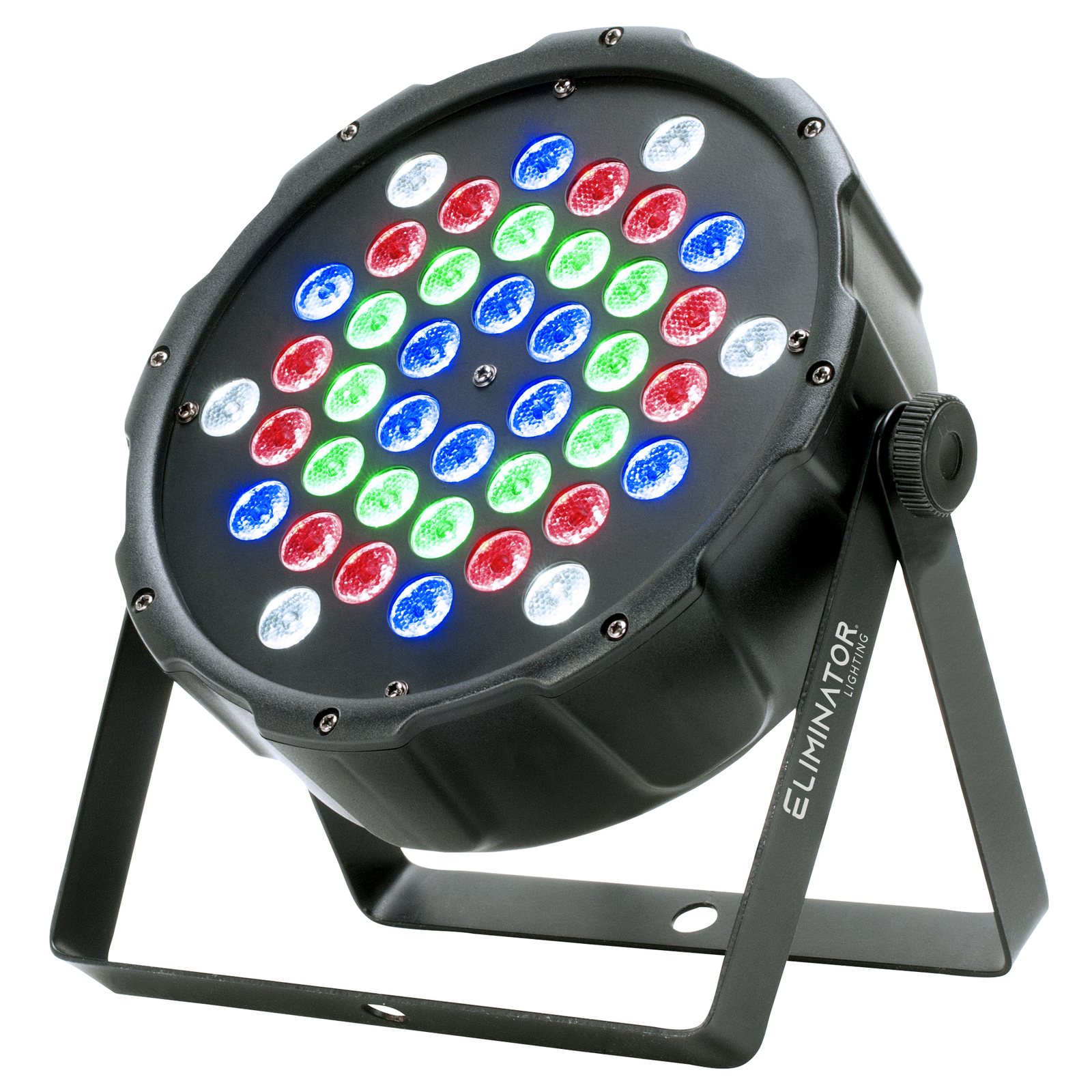 (2) American DJ Eliminator LP 42 RGBW 42 x 1 Watt LED DMX Par Wash Lights+Cables