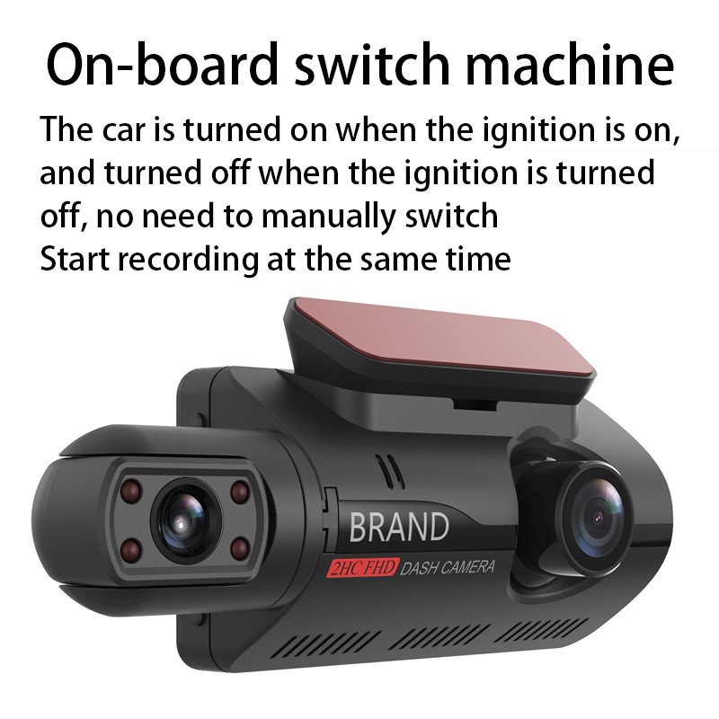 3 inch Car DVR Touch Screen Driving Video Recorder G-sensor Front+Inside Camera