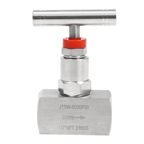 1/2" NPT 316 Stainless Steel Hydraulic Straight Needle Valve Flow Control Valve