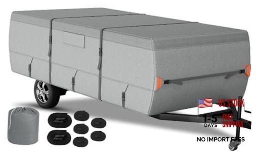 Pop Up Camper Cover - 7 Layers Waterproof Folding Trailer Cover for Camping