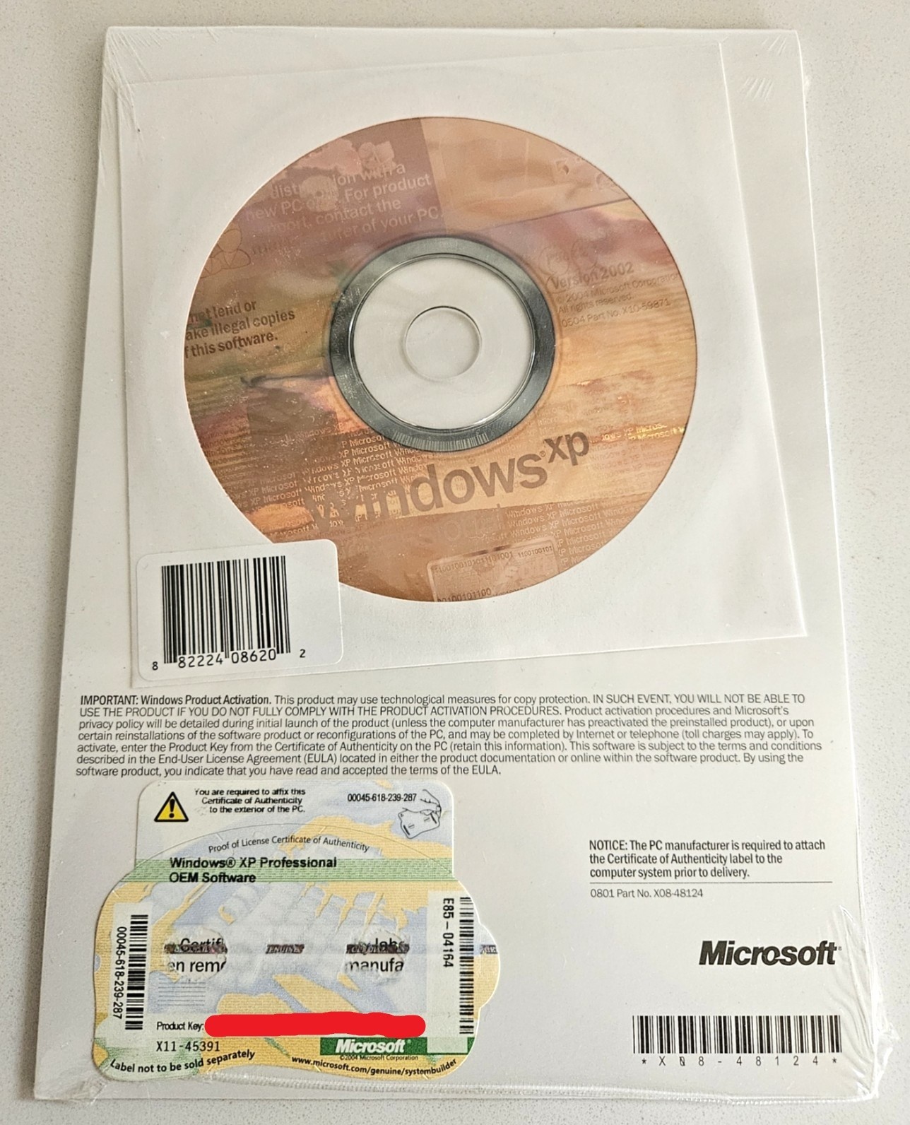 Windows XP Professional w/ Service Pack 2 ~ OEM Microsoft Software ~ SEALED NEW