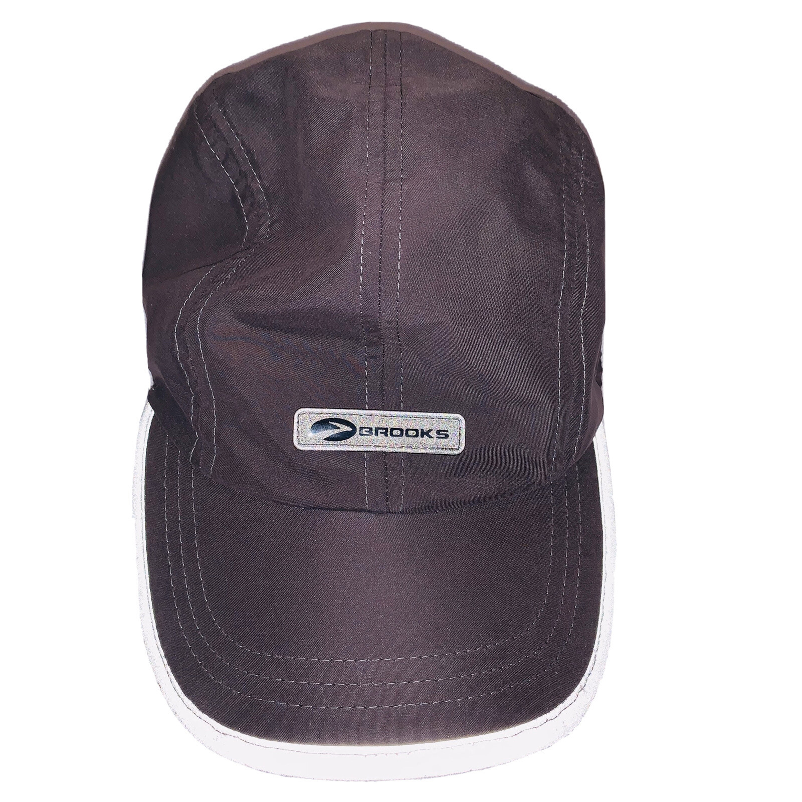 Brooks Running Hat Reflective Adjustable Gray Cap Red Light Strap NOT WORKING
