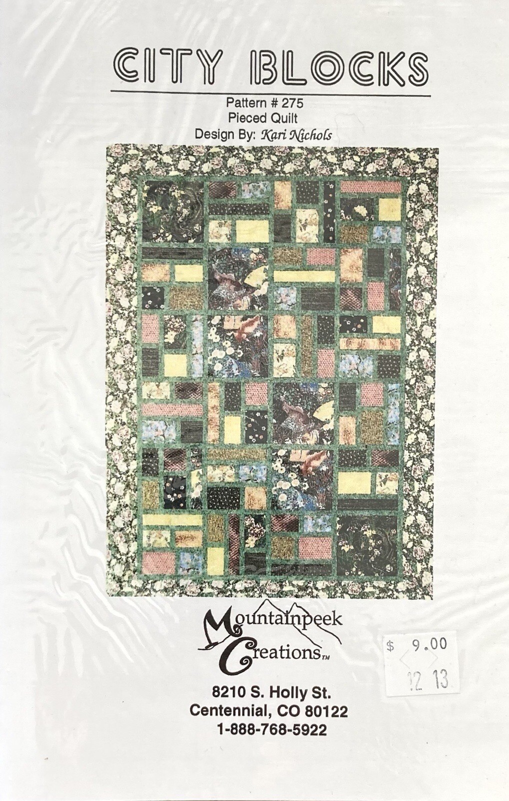 City Blocks Pattern 275 Pieced Quilt Kari Nichols Mountainpeek Creations Uncut