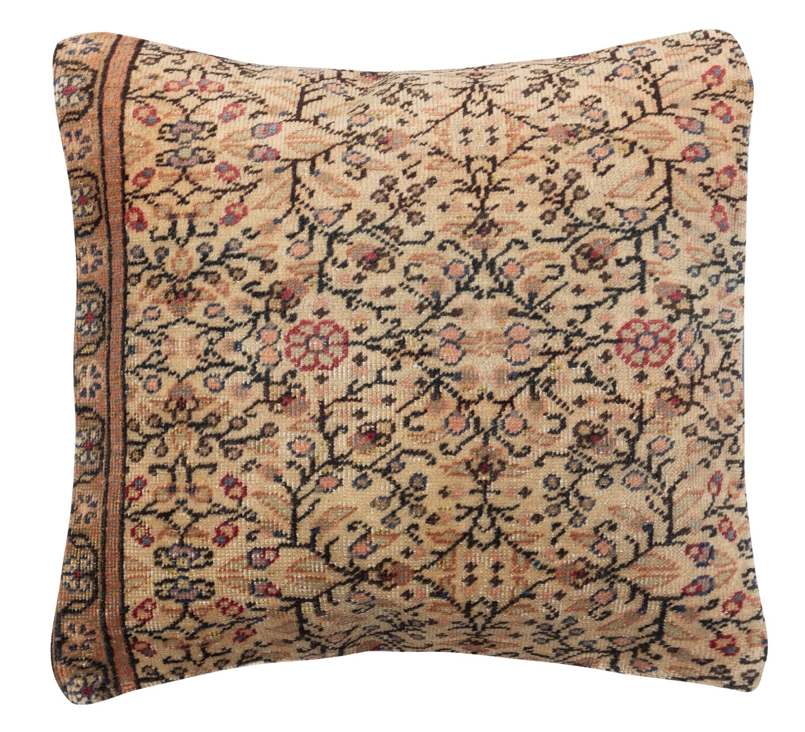 20"x20" Vintage Turkish Rug Pillowcase. Farmhouse Decor. Handmade Cushion Cover