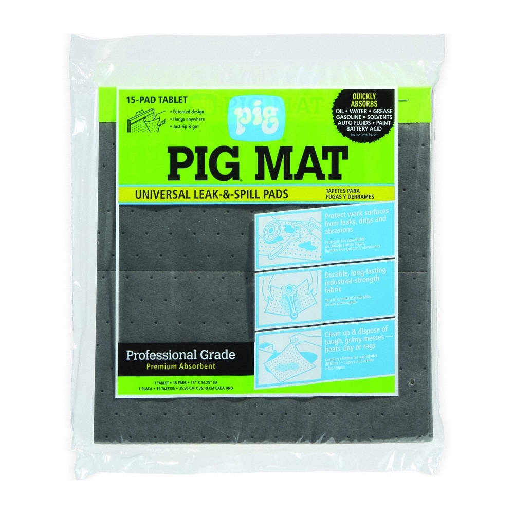 PIG  Absorbent Mat Tablet, PK 15 839X92