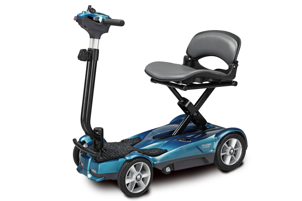 IN STOCK - EV Rider AF 4W Automatic Folding Mobility Scooter - 51 LBS - Blue