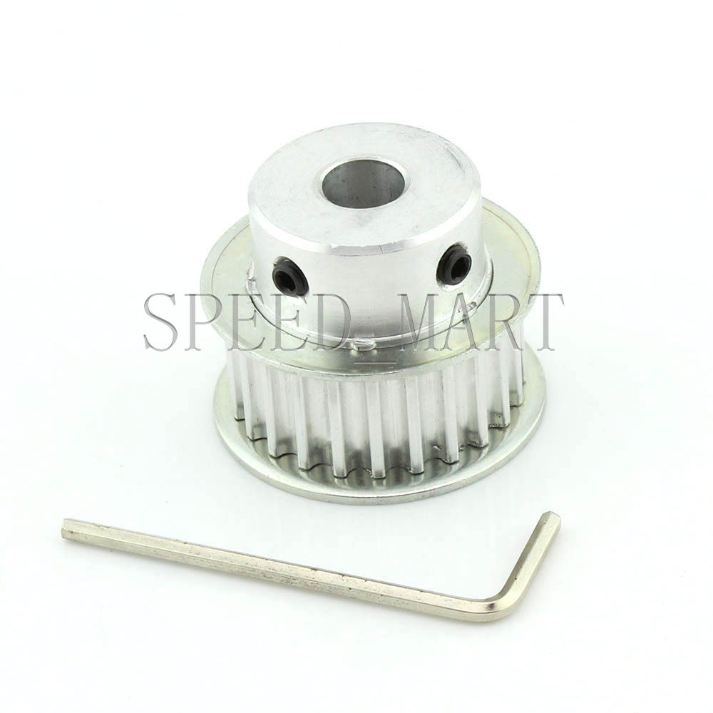 5M HTD5M Timing Belt Pulley 24 Teeth 6.35mm 1/4" Bore 16mm width Stepper Motor