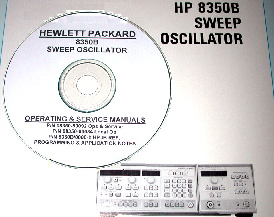 HP 8350B Sweep Osc - Ops, Prog, HPIB, Quick Ref, Service Manuals + App Notes