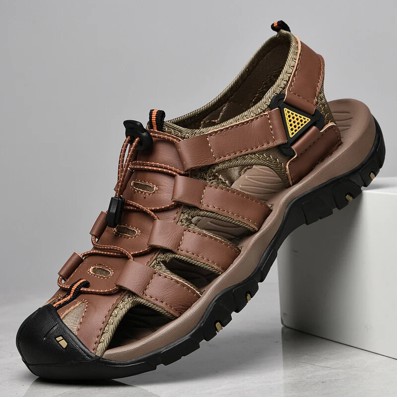 Summer Men Sandals Comfortable Slip On Flats Outdoor Casual Shoes Footwear 38-48
