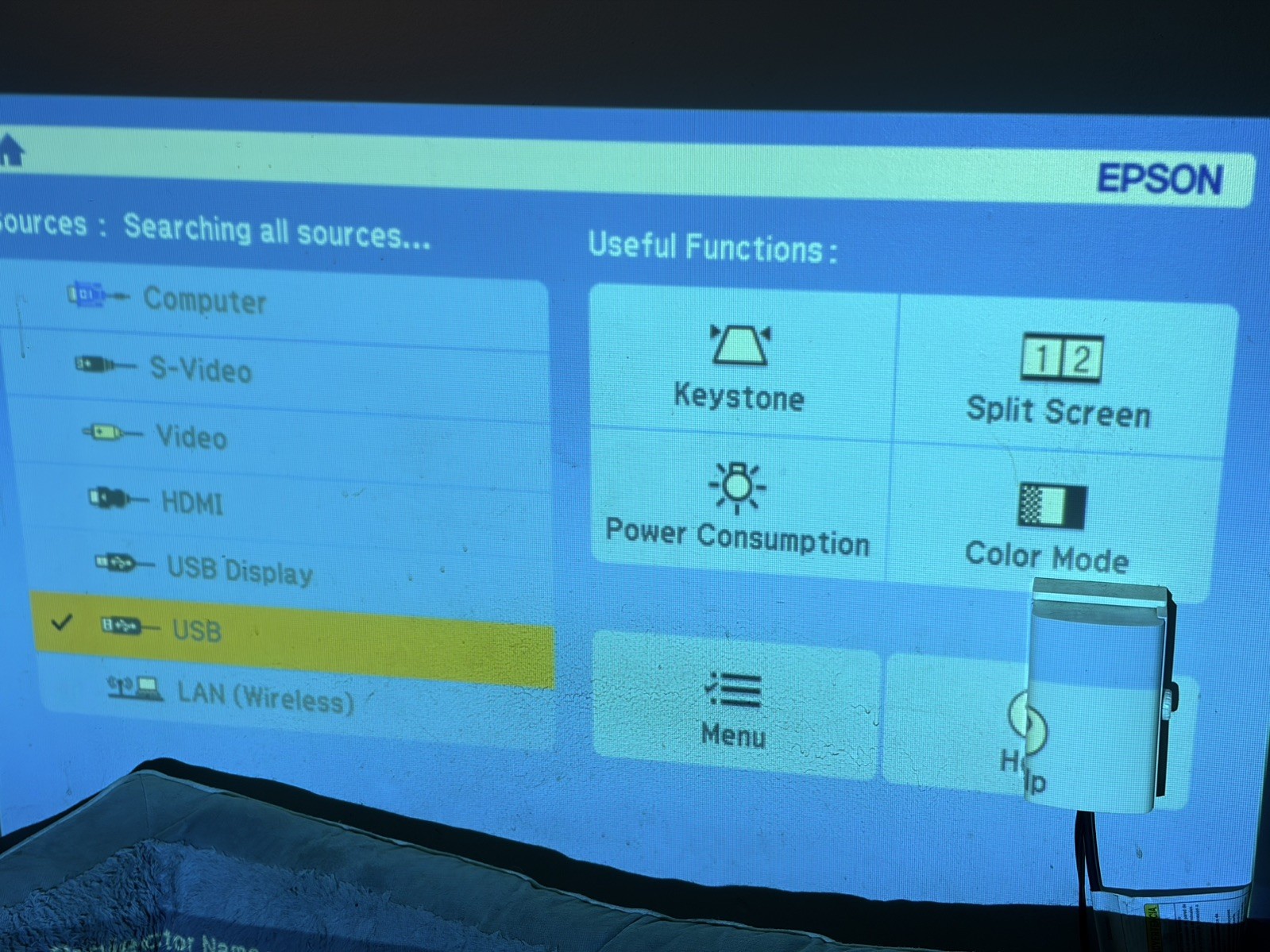 Epson VS240 Projector 3LCD HDMI w/ Power Cable