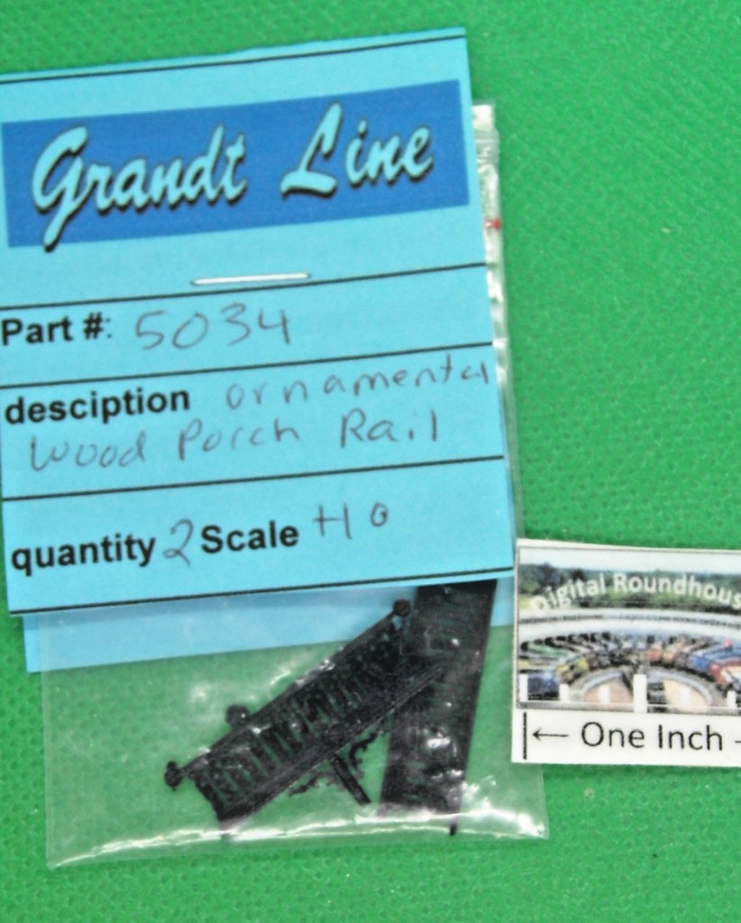 Grandt Line HO #5034 ORNAMENTAL "WOOD" PORCH RAILS & BRACKETS - More Below
