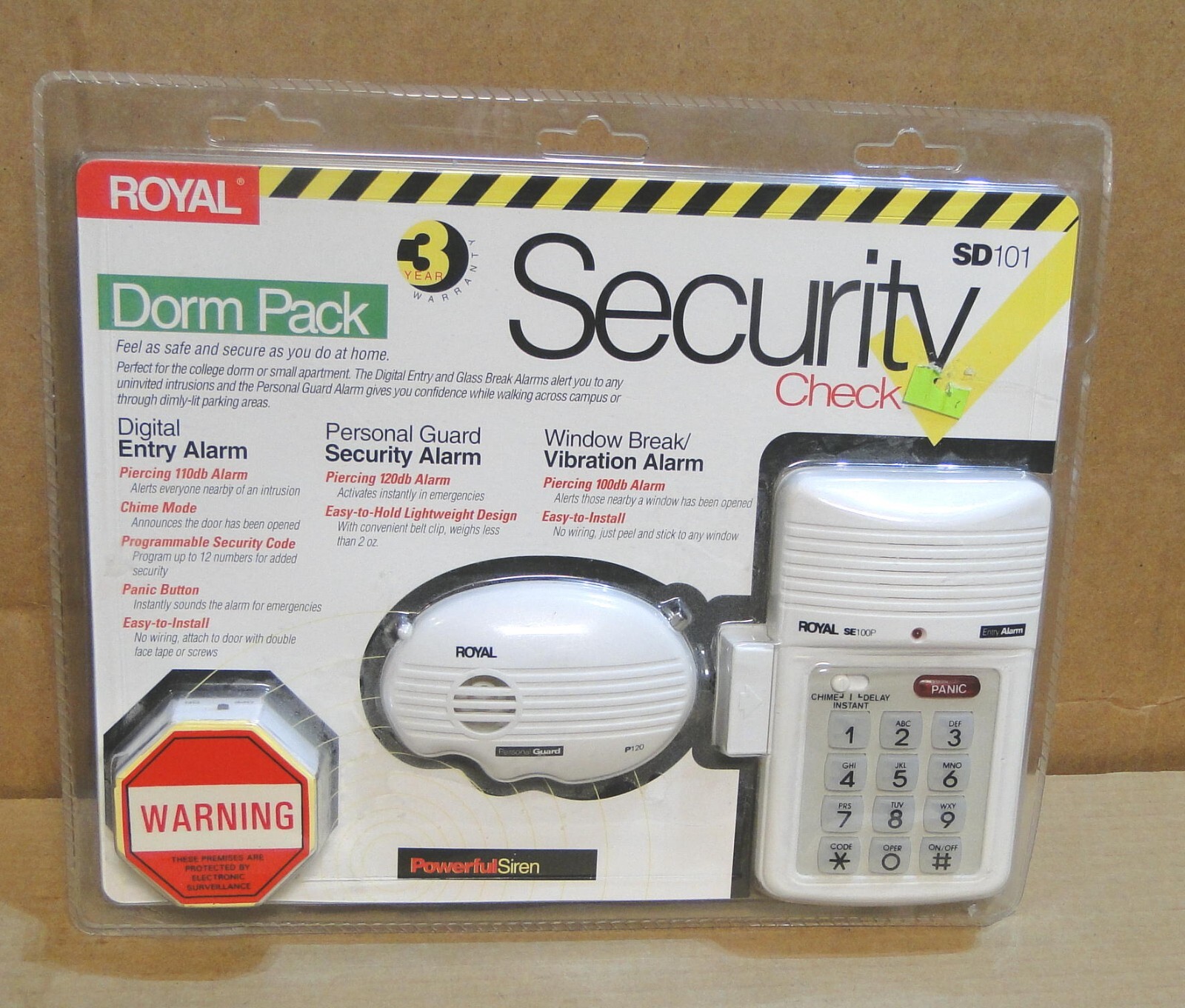 Royal SD101 Security Check Dorm Pack Alarm System, Digital Entry, Personal, +