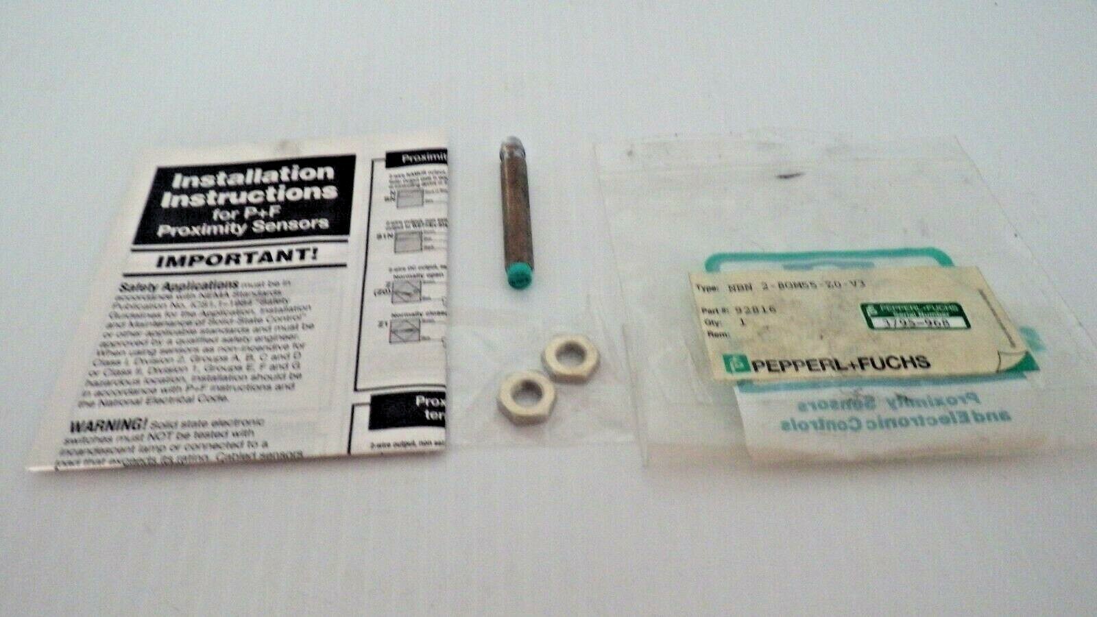PEPPERL + FUCHS NBN 2-8GM55-Z0-V3 PROXIMITY SENSOR (92816) NIB