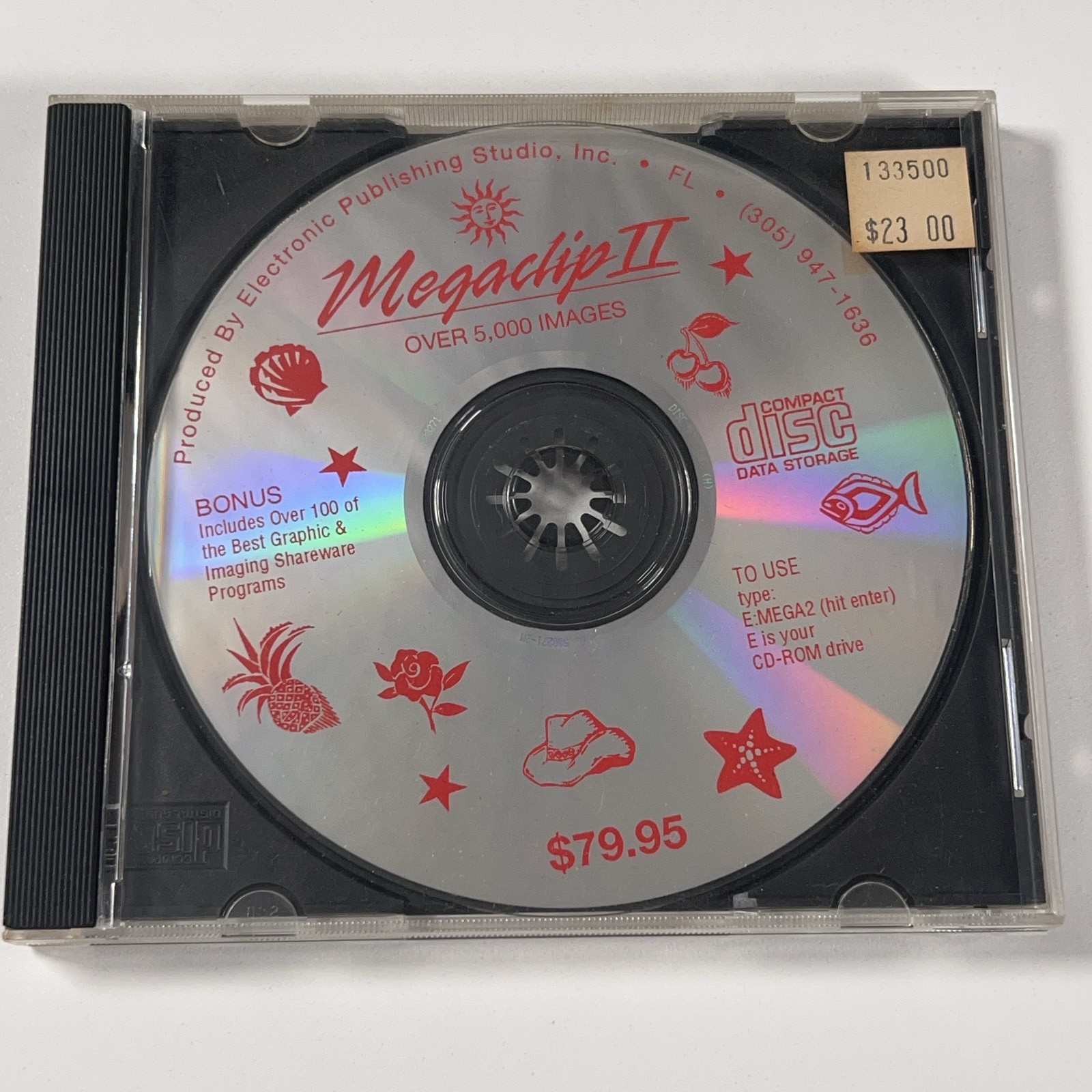 Megaclip II PC CD-ROM Clip Art Software 5000 Images Shareware NEW NOS