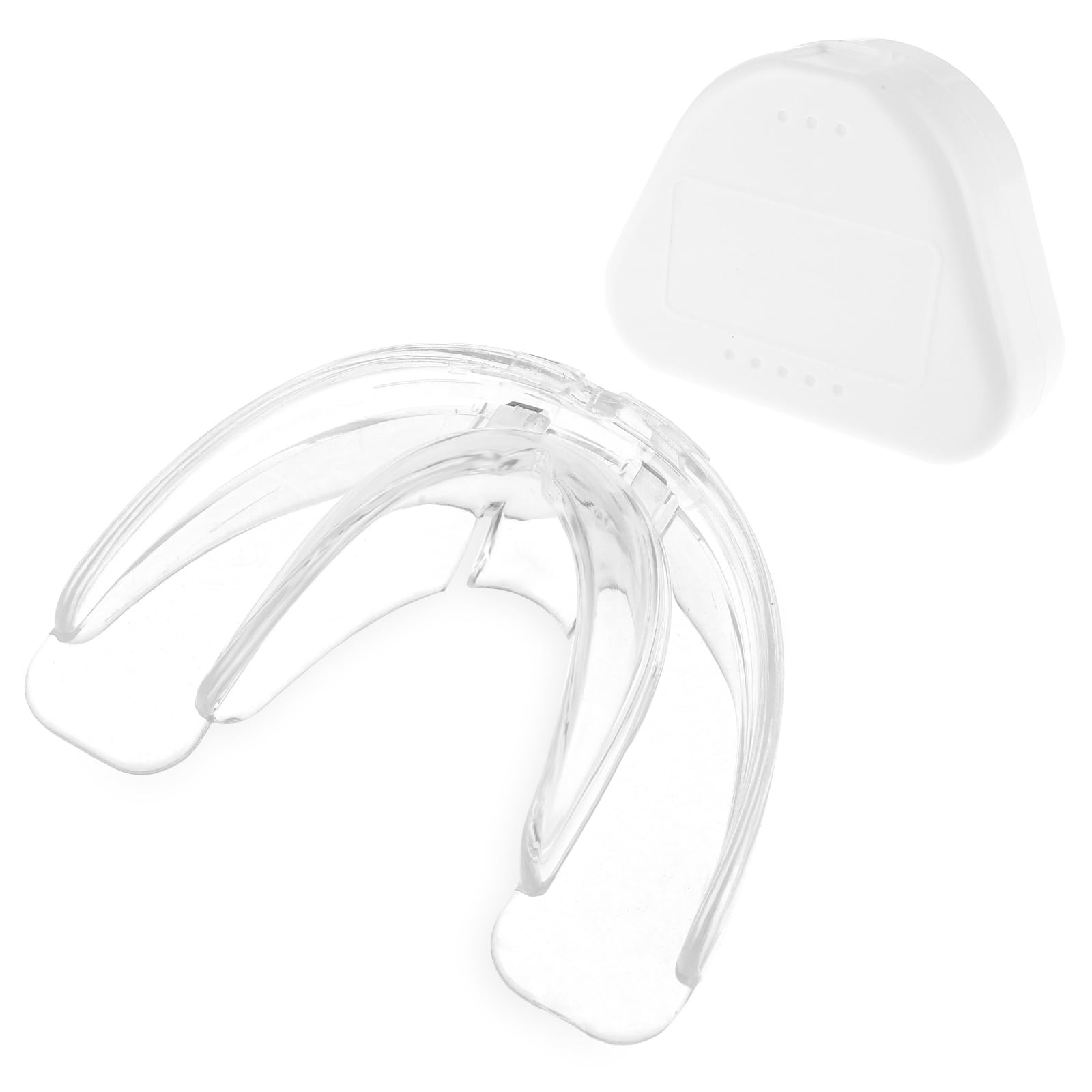 1 Piece Sports Mouth Guards Football with Case Youth Teeth Braces Clear Baske...