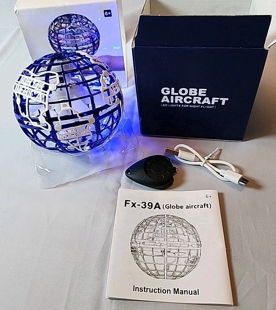 New LED Globe Aircraft w/Remote Lights for Night Flight! Indoor/Outdoor Play NIB
