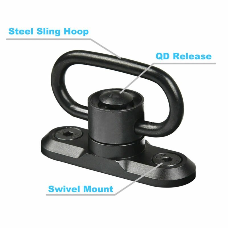 2PCS M-LOK MLOK Quick Release Sling Mount Push Button QD Sling Swivel Adaptor
