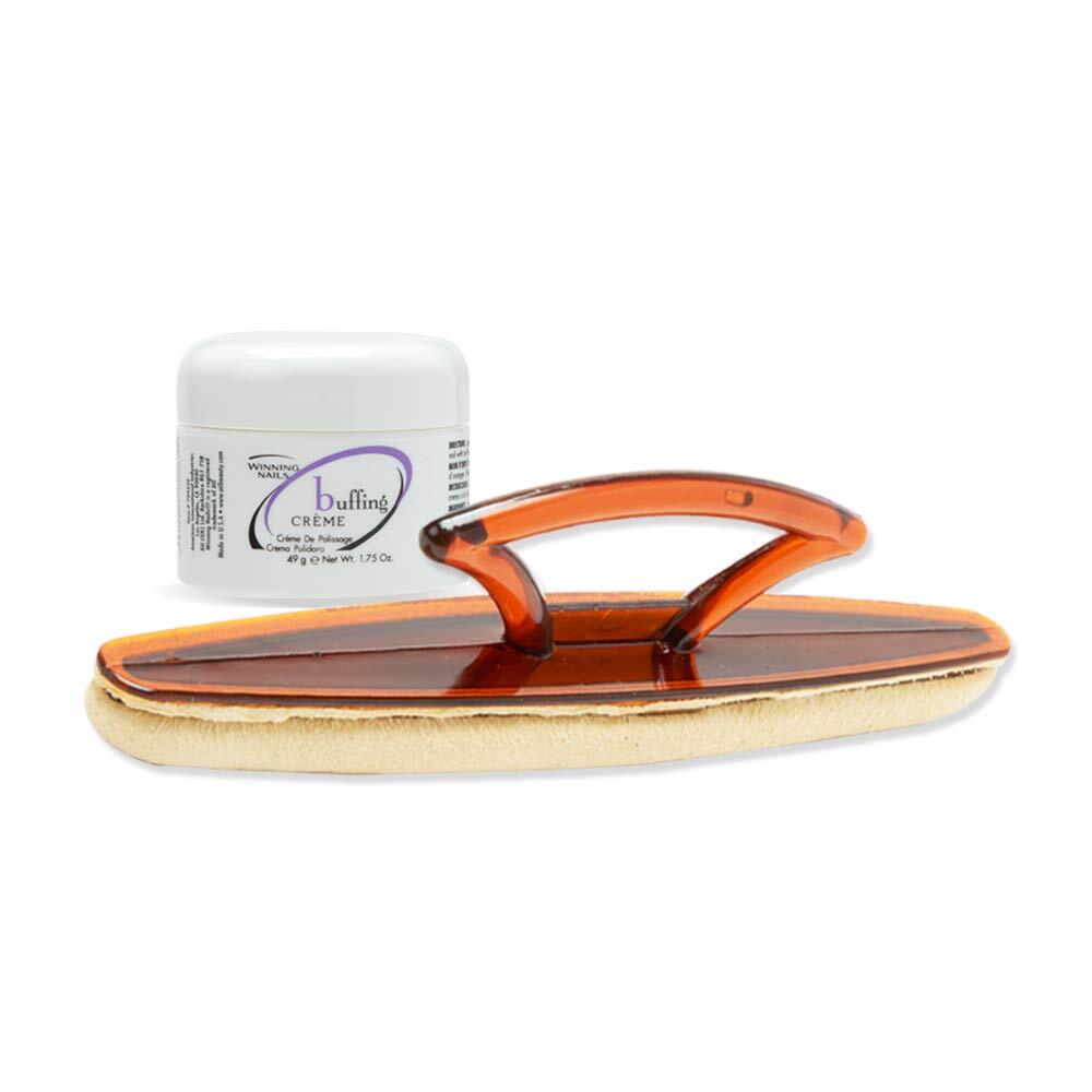 Winning Nails Chamois Buffer and Buffing Cream for Healthy Shiny Nails Set