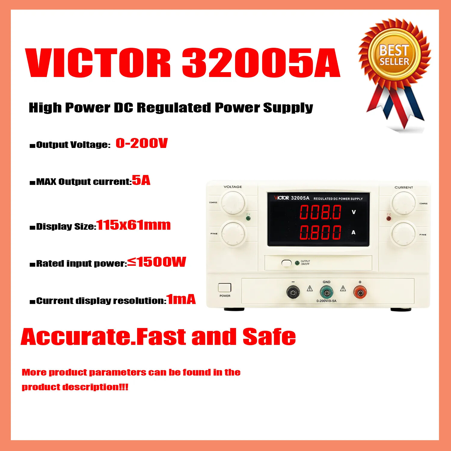 VICTOR 31005A/32005A/33030A/36020A/33010B/30603C high-power DC Power Supply✦Kd