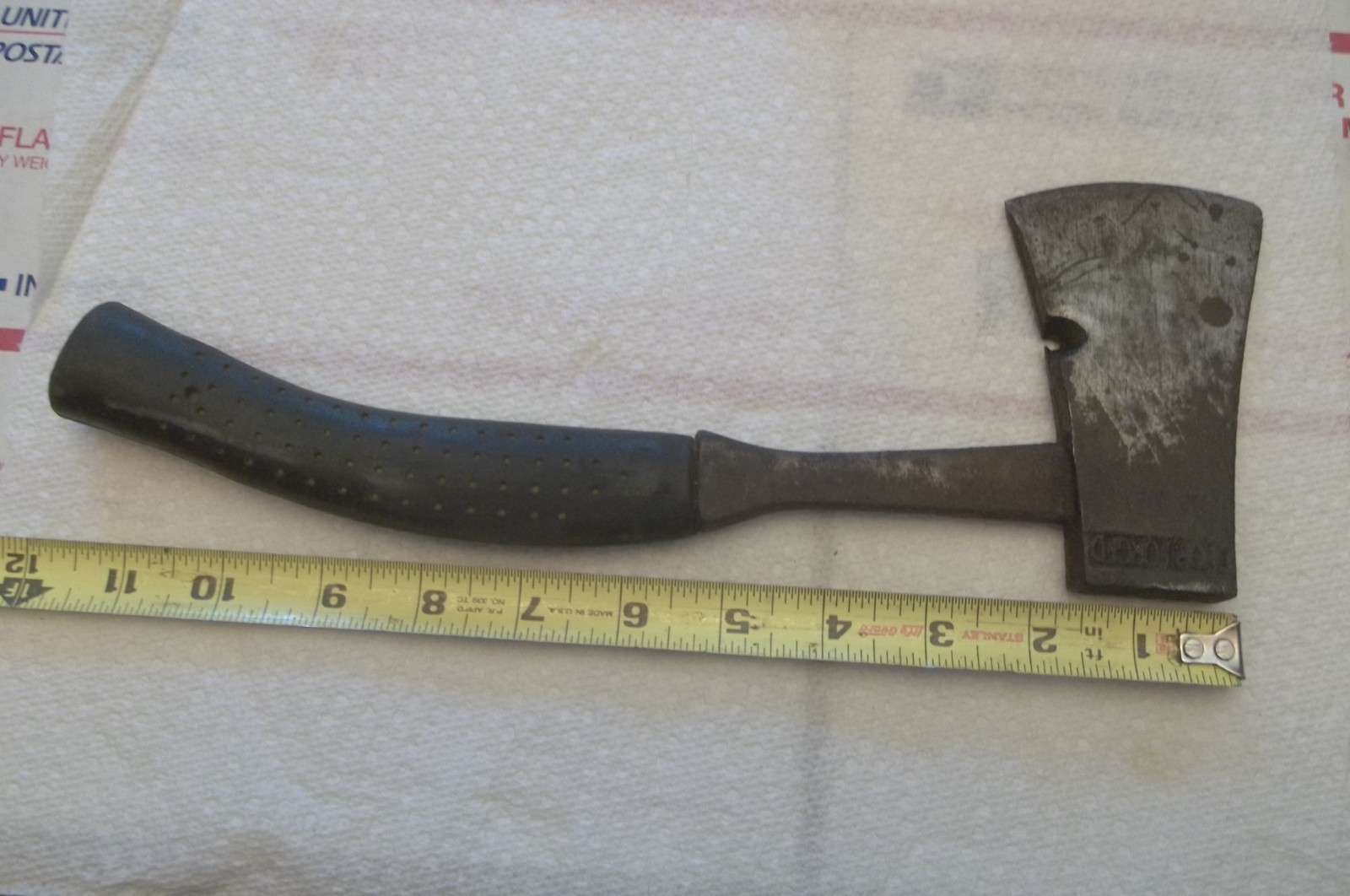 Drop Forged Hatchet Rubber Handle Nail Puller 11 3/4 INCHES LONG