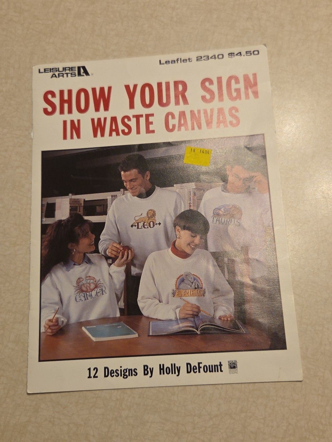 Leisure Arts Leaflet 2340 Show Your Sign In Waste Canvas Astrology 12 Designs
