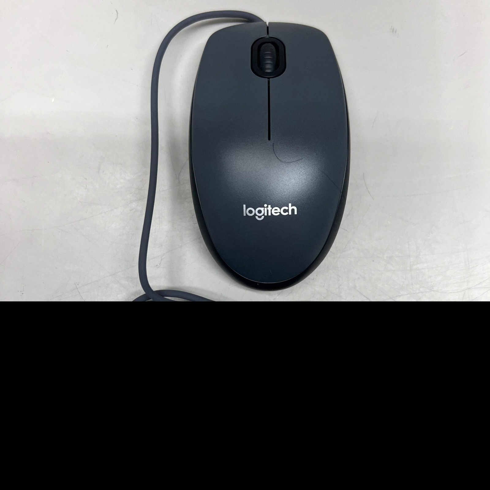LOGITECH Full-Size USB Wired Mouse (2-Pack) 4.5" x 2.5" Black M100