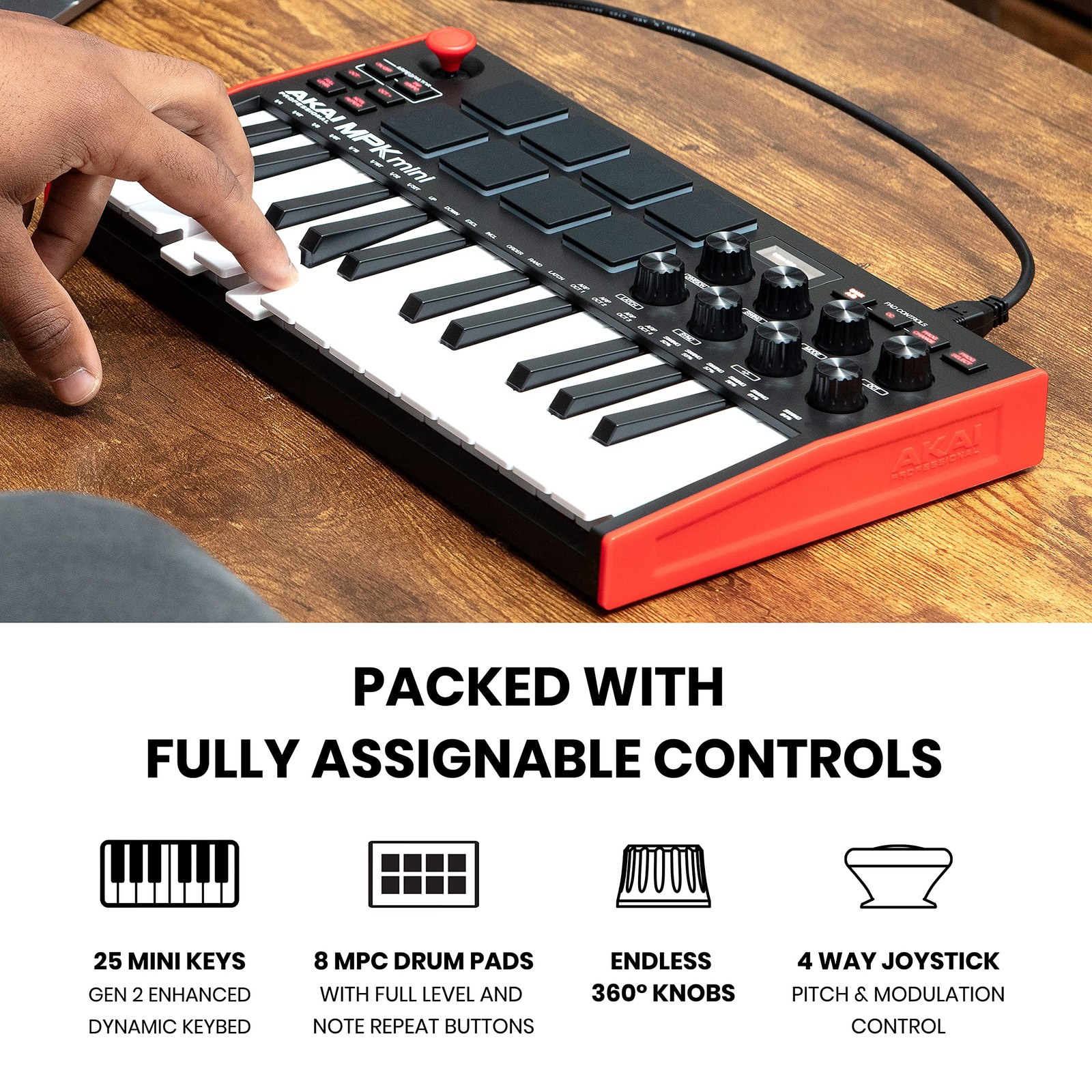 Akai Professional MPK Mini Play MK3 Standalone Mini Keyboard