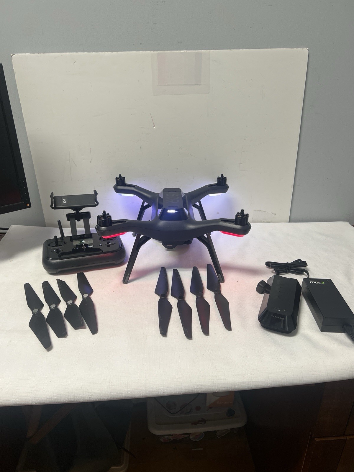 3DR Solo Smart Drone w Gimbal & Carrying Bag Setup