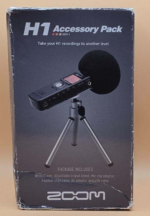 Zoom H1 Accessory Pack APH‑1 Windscreen Tripod Case AC Adapter USB