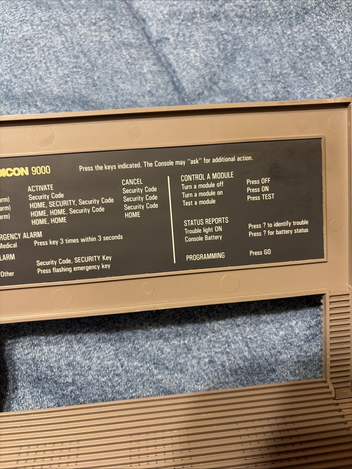 Vintage DICON 9000 security system main unit only vg