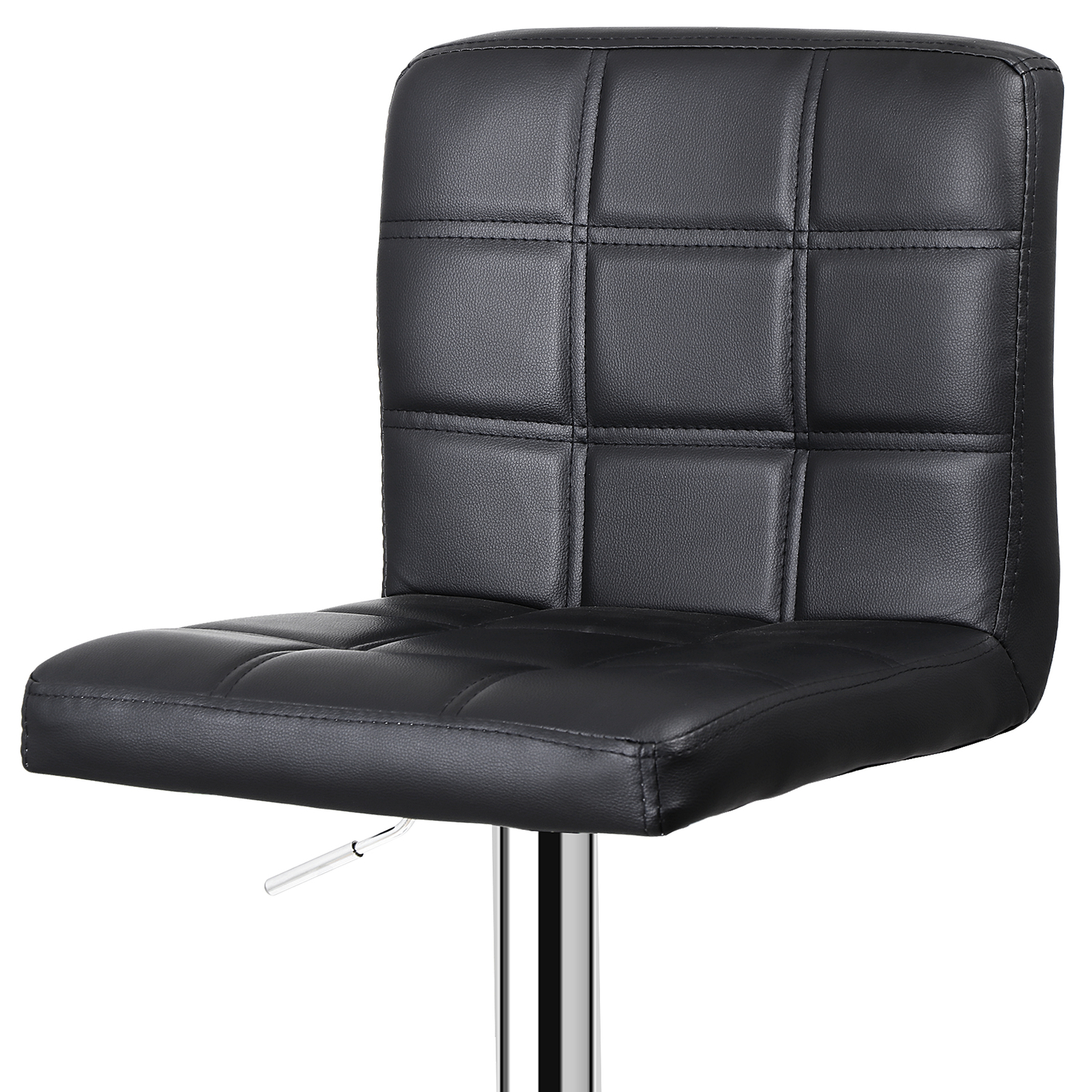 4 PCS Adjustable Swivel PU Leather Bar Stools Chairs with Back Living Room