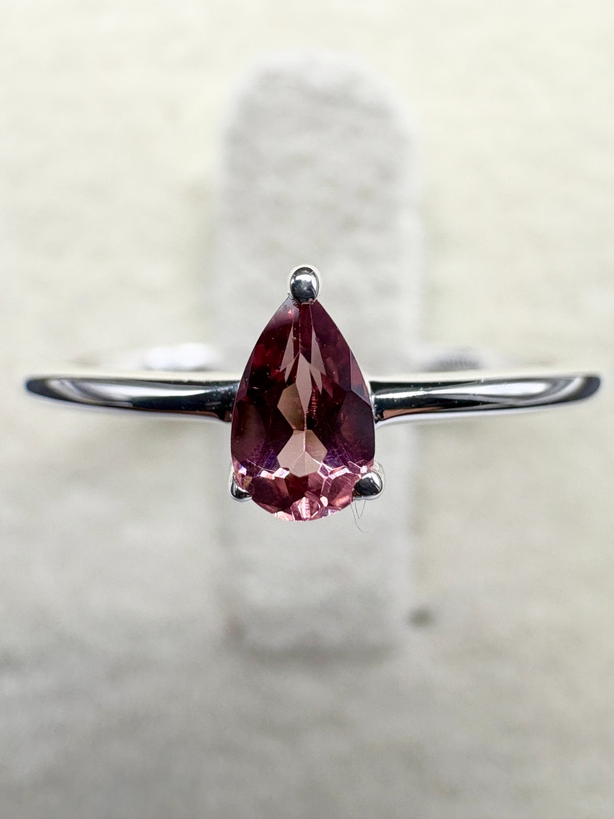 Color Shift Garnet Sterling Silver Ring, January Birthstone, Tiny Ring