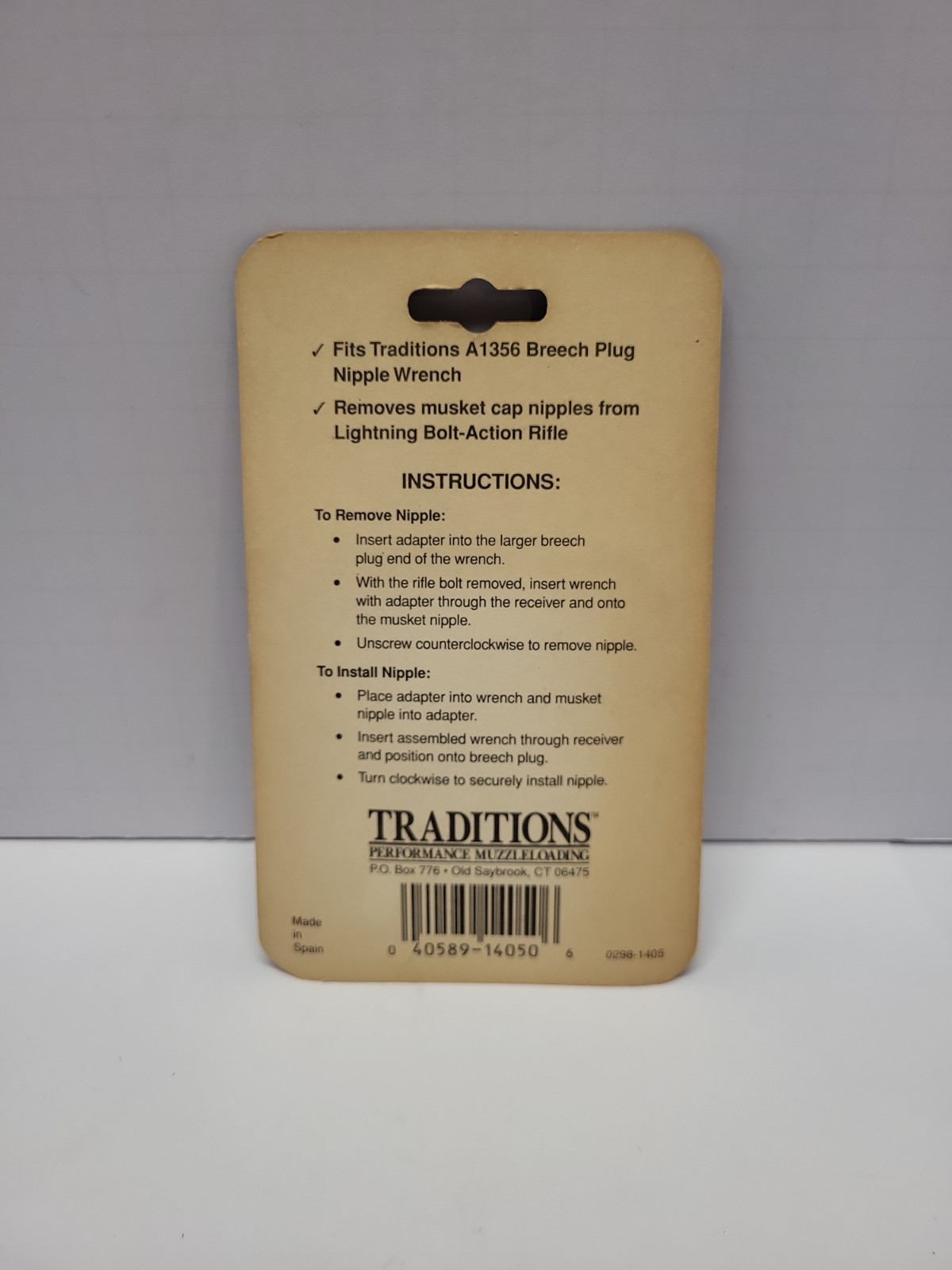 TRADITIONS FIRE SYSTEM WRENCH ADAPTER A1405